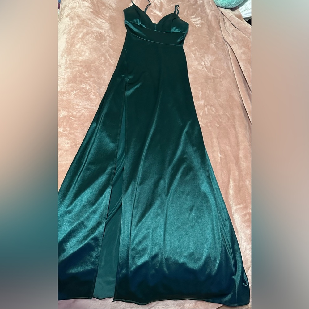 Emerald green formal dress